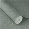 Rustic linen wallpaper teal textile look · Rasch Atelier Tissé 613964