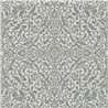 Ornamental grey arabesque damask wallpaper