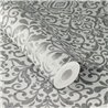 Papier peint ornemental arabesque gris damassé · Rasch In Bloom 412079
