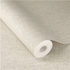Beige textile-effect wallpaper faux plain 2