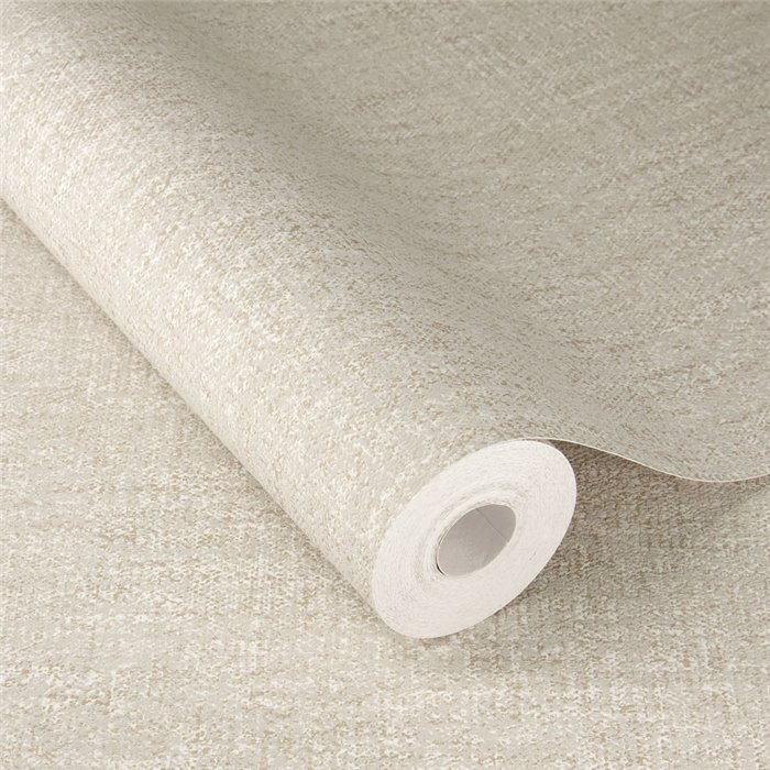 Papel pintado efecto textil beige falso liso · Rasch In Bloom 412222