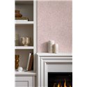 Textile‑effect pink wallpaper cross‑weave · Rasch In Bloom 412246