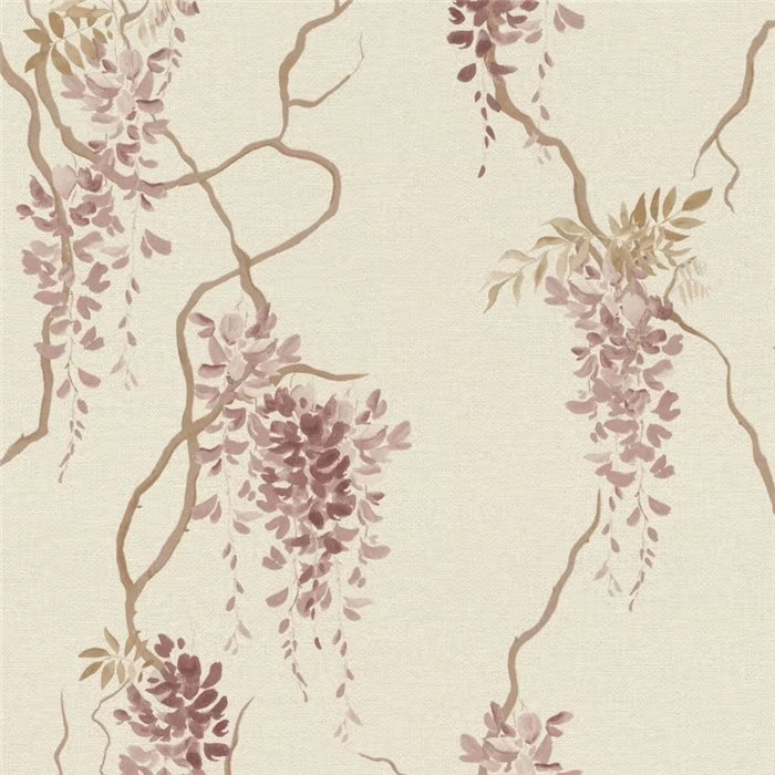 Romantischer floraler Tapete rosa hängende Glyzinien · Rasch In Bloom 412352