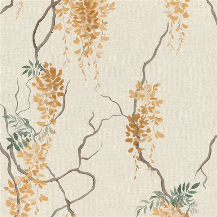 Romantische florale Tapete beige Ranke · Rasch In Bloom 412376