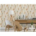 Papel pintado floral romántico beige enredadera · Rasch In Bloom 412376