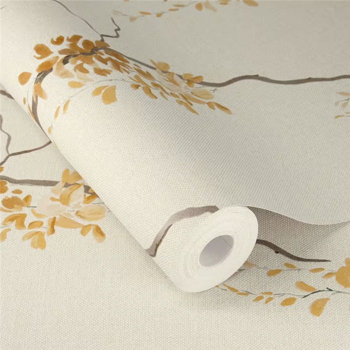 Romantische florale Tapete beige Ranke · Rasch In Bloom 412376