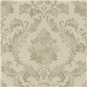 Papel pintado damasco beige ornamental clásico · Rasch In Bloom 412628