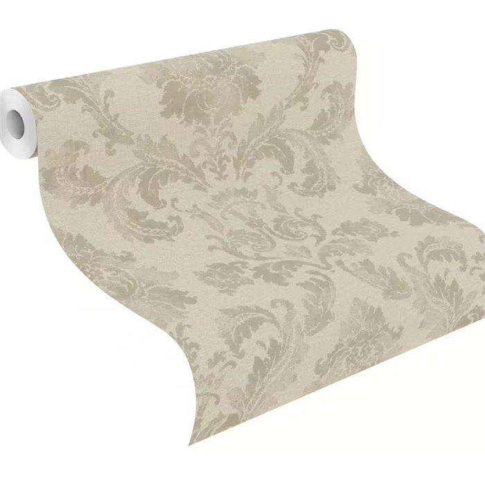 Papier peint damas beige ornemental classique · Rasch In Bloom 412628