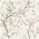 Papel pintado flores de cerezo japonés blanco ramas acuarela · Rasch In Bloom 413250