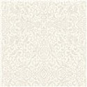 Ornamental arabesque wallpaper in white damask · Rasch In Bloom 412055