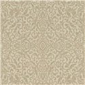 Papel pintado ornamental arabesco dorado y beige damasco clásico · Rasch In Bloom 412086