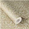 Papier peint arabesque or et beige, damas classique · Rasch In Bloom 412086