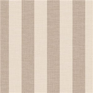Papel pintado de rayas efecto lino beige