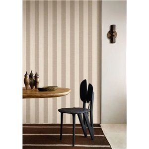 Streifentapete in Leinenoptik beige 2