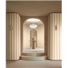 Linen-effect striped wallpaper beige and white · Casamance Rayures 78060508