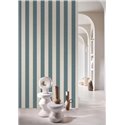 Papel pintado rayas efecto lino azul y beige · Casamance Rayures 78060712