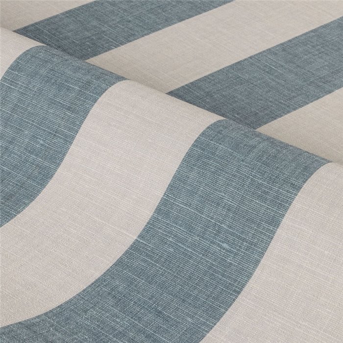 Papier peint rayures aspect lin bleu et beige · Casamance Rayures 78060712