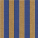 Streifentapete in Leinenoptik in Blau und Bronze · Casamance Rayures 78060814