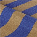 Linen-effect striped wallpaper in blue and bronze · Casamance Rayures 78060814