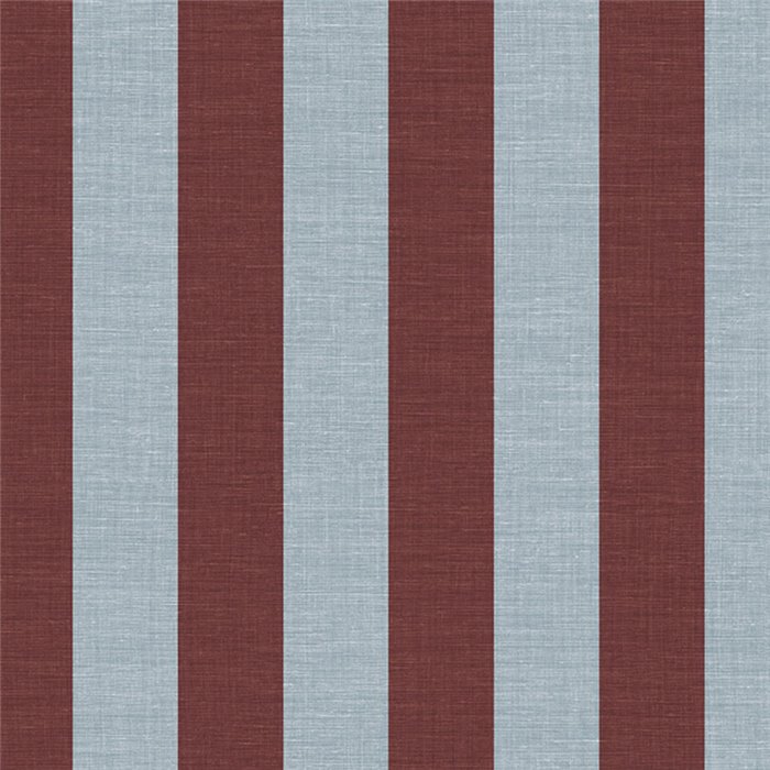 Papel pintado rayas efecto lino burdeos y azul · Casamance Rayures 78060916