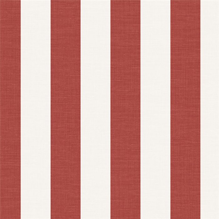 Papel pintado rayas efecto lino rojo y blanco · Casamance Rayures 78061018