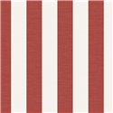 Linen-look striped wallpaper in red and white · Casamance Rayures 78061018