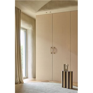 Papier peint chevron effet lin noisette haut de gamme 2
