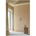 Luxury hazelnut linen-look chevron wallpaper · Casamance Rayures 78071426