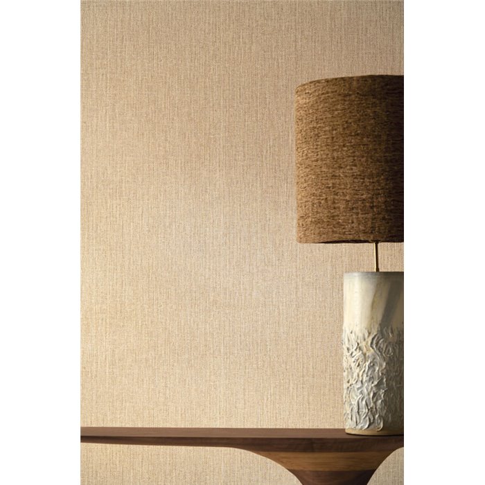 Papier peint chevron effet lin noisette haut de gamme · Casamance Rayures 78071426