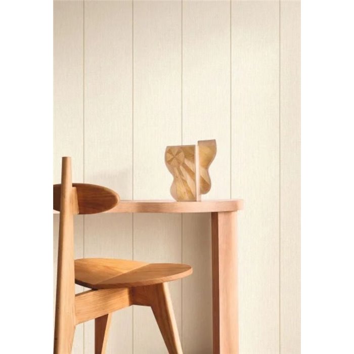Rayures larges effet chevron, aspect lin beige clair · Casamance Rayures 78081632