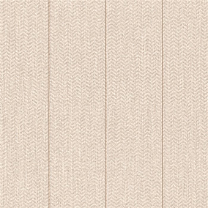 Papel pintado con espiga tejida y rayas anchas de efecto lino en beige arena · Casamance Rayures 78082038