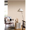 Wide stripe wallpaper with woven chevron and linen-look, sand beige · Casamance Rayures 78082038
