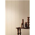 Papier peint à rayures sur chevron tissé, aspect lin beige · Casamance Rayures 78082140