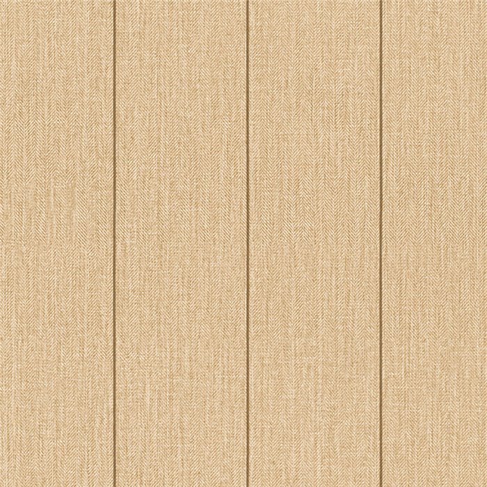 Fine stripes on woven chevron, linen-look in warm hazelnut · Casamance Rayures 78082246