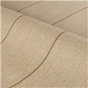 Papel pintado de microespiga efecto lino con rayas finas en beige avellana · Casamance Rayures 78082246
