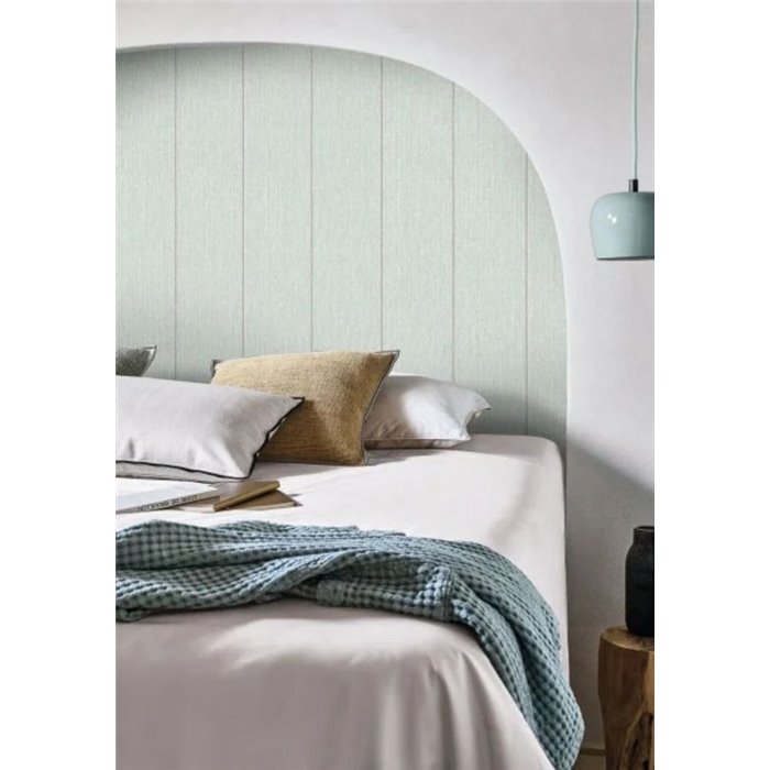 Fines rayures sur chevron tissé, aspect lin, bleu ciel · Casamance Rayures 78082344
