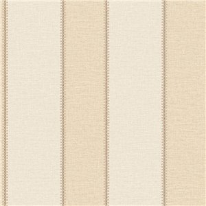 Breite Streifen in Leinenoptik in Elfenbein und Beige