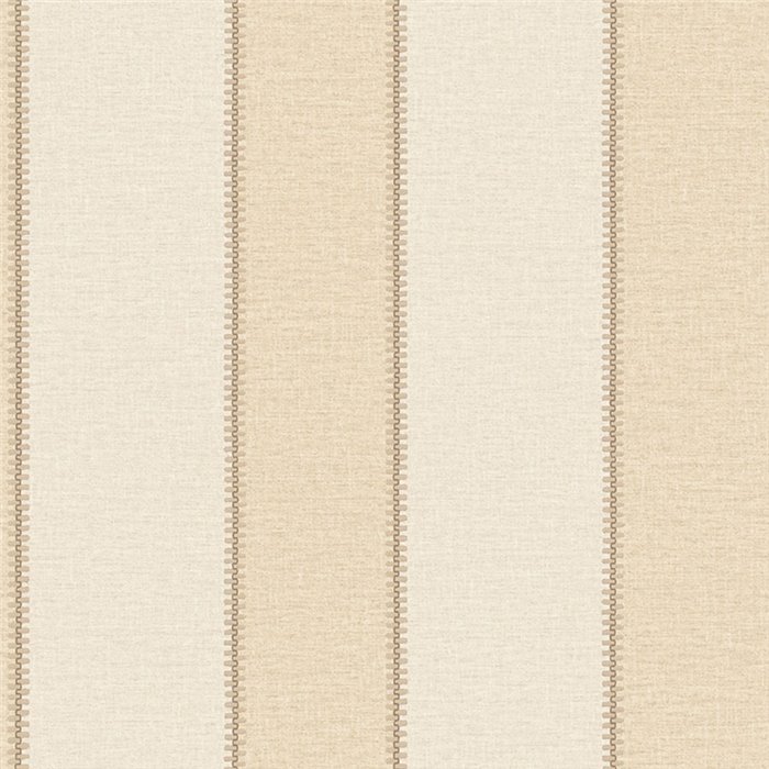 Breite Streifen in Leinenoptik in Elfenbein und Beige · Casamance Rayures 78092446
