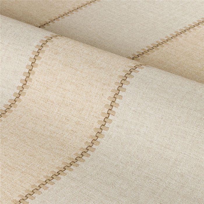 Breite Streifen in Leinenoptik in Elfenbein und Beige · Casamance Rayures 78092446