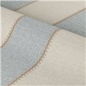 Papier peint haut de gamme à larges rayures, aspect lin, beige et bleu clair · Casamance Rayures 78092548