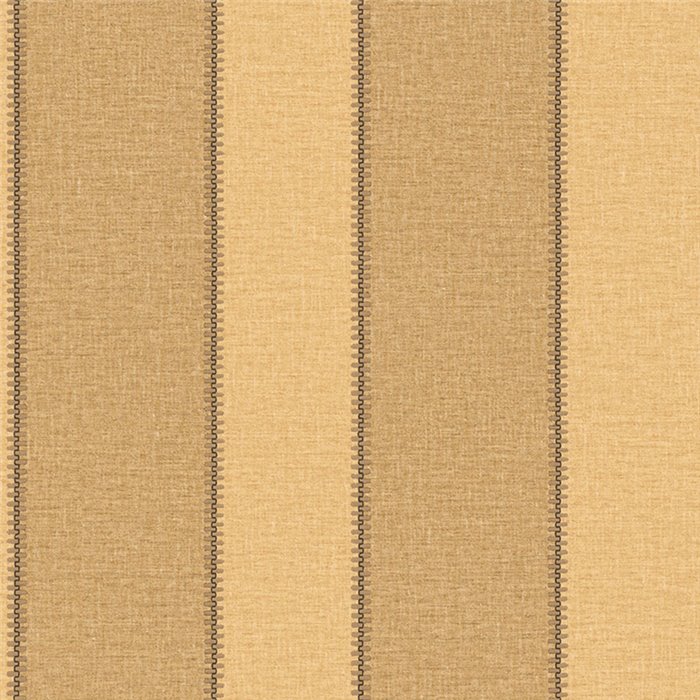 Papel pintado a rayas con aspecto de lino, franjas anchas beige y miel · Casamance Rayures 78092752