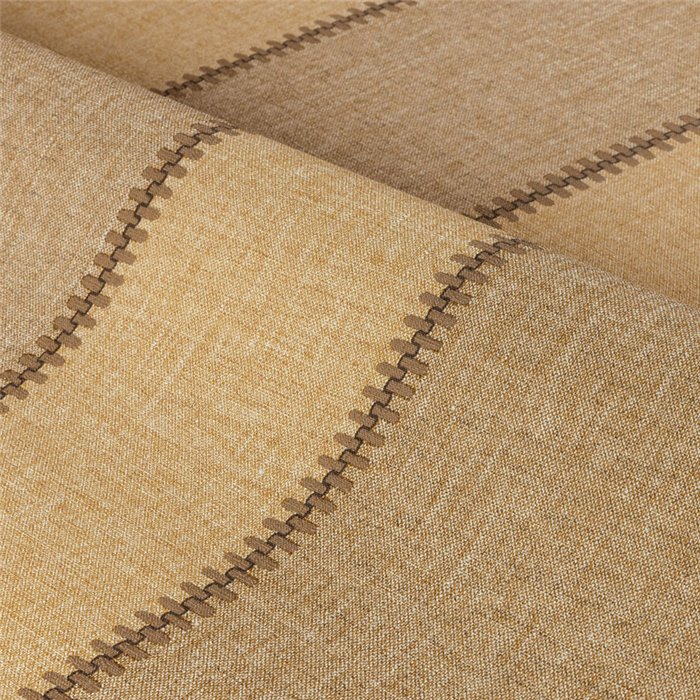 Papel pintado a rayas con aspecto de lino, franjas anchas beige y miel · Casamance Rayures 78092752