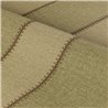 Papier peint à larges rayures kaki et beige, aspect lin et point piqué · Casamance Rayures 78092854