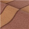 Streifen mit Leinenoptik und Zierstich in Altrosa und Siena · Casamance Rayures 78093058