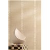 Fringed stripes on a raffia-effect ground, sand · Casamance Rayures 78103262