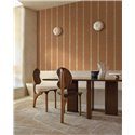 Papel pintado efecto rafia con rayas siena desflecadas · Casamance Rayures 78104078