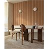 Papel pintado efecto rafia con rayas siena desflecadas · Casamance Rayures 78104078