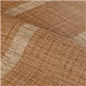Papel pintado efecto rafia con rayas siena desflecadas · Casamance Rayures 78104078
