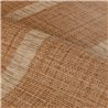 Raffia‑effect striped wallpaper in sienna with fringed bands · Casamance Rayures 78104078