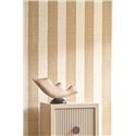 Breite handgemalte Streifen auf Hintergrund in Raffia-Optik, Ton Stroh · Casamance Rayures 78124894